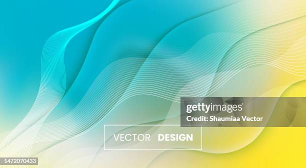 modern curve gradient liquid layer background design - presentation cover layout stock illustrations