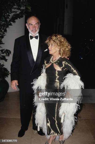 Sean Connery and wife Micheline Roquebrune during 8th Annual Carousel of Hope Ball at Beverly Hilton Hotel in Beverly Hills, California, United...