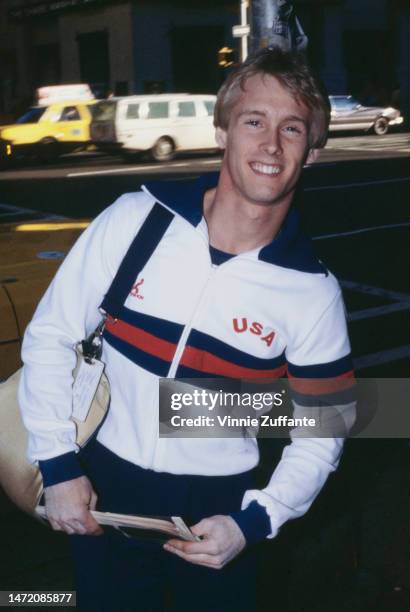 Bart Conner out and about in New York City, New York, United States, circa 1980s.