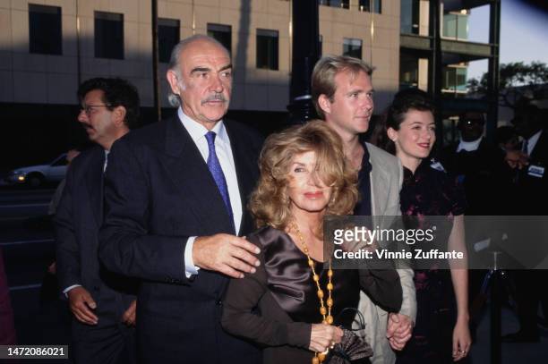 Micheline Connery and Sean Connery attend the world premiere of 'First Knight' at the Academy Theater in Beverly Hills, California, United States,...