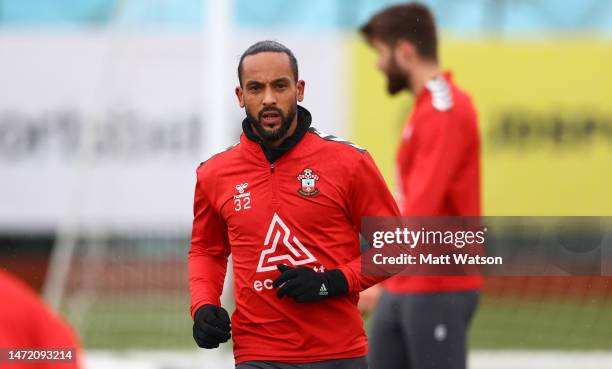 Theo Walcott during a Southampton FC training session, at the Staplewood Campus on March 08, 2023 in Southampton, England.