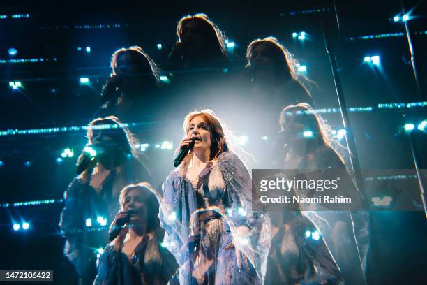 Florence Welch of Florence + The Machine performs at Rod Laver Arena on March 08, 2023 in Melbourne, Australia.