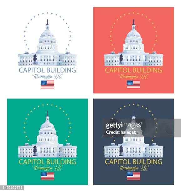 capitol building - capitol hill icon stock illustrations