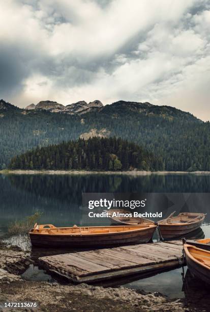 black lake - montenegro stock pictures, royalty-free photos & images