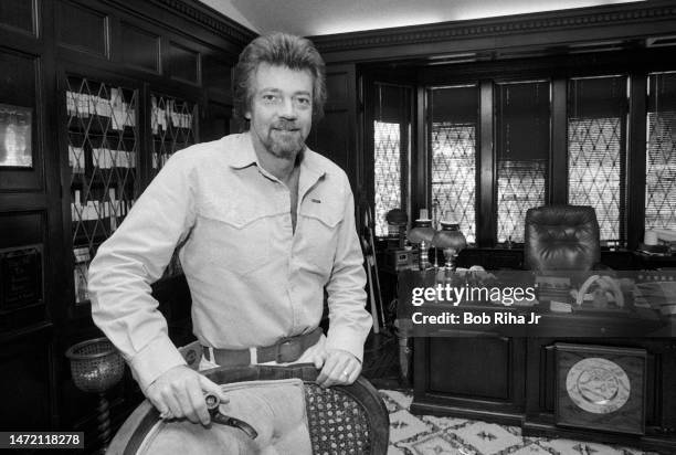 Producer Stephen J. Cannell inside his production offices at Paramount Studios, August 1, 1983 in Los Angeles, California.