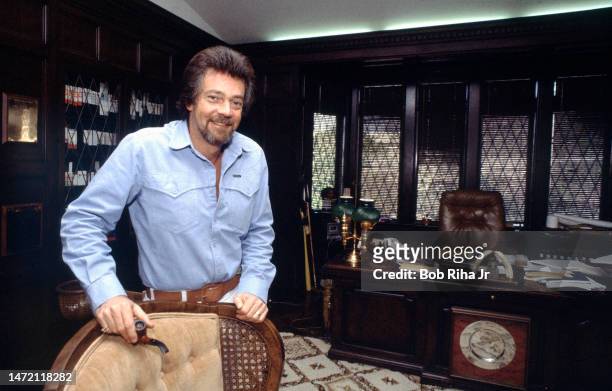 Producer Stephen J. Cannell inside his production offices at Paramount Studios, August 1, 1983 in Los Angeles, California.