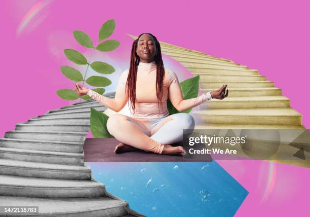 meditation - person meditating stock pictures, royalty-free photos & images