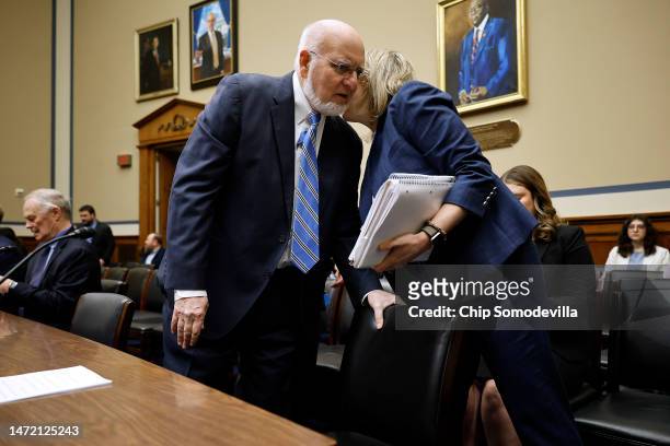 Dr. Robert Redfield, former director of the U.S. Centers for Disease Control and Prevention under former President Donald Trump, prepares to testify...
