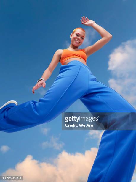 vitality - multi coloured trousers stock pictures, royalty-free photos & images
