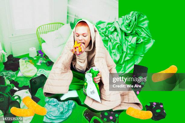 goblin mode - cheese puff stock pictures, royalty-free photos & images