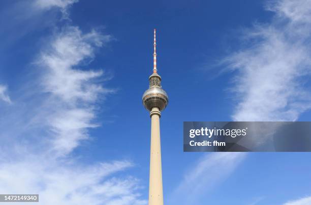 television tower berlin (fernsehturm) -germany - television tower berlin - fotografias e filmes do acervo