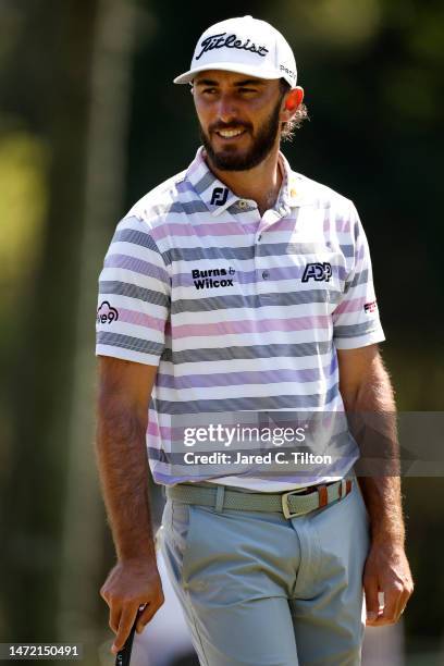 Max Homa of the United States looks on during a practice round prior to THE PLAYERS Championship on THE PLAYERS Stadium Course at TPC Sawgrass on...