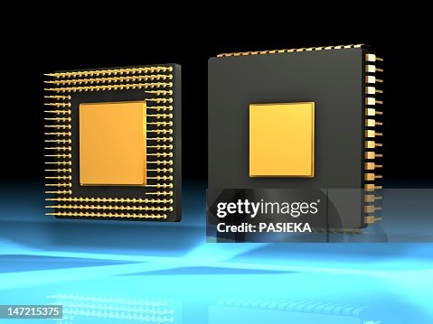 Computer Chip Artwork High-Res Vector Graphic - Getty Images