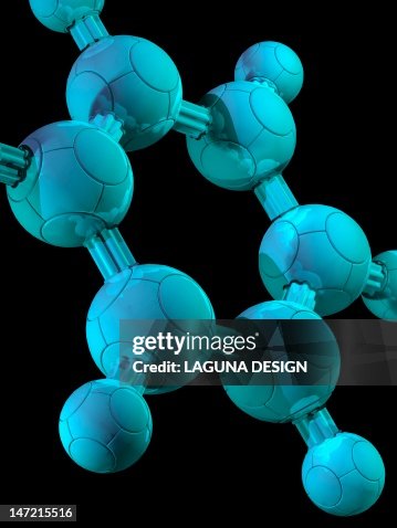 Benzene, molecular model Benzene, molecular model