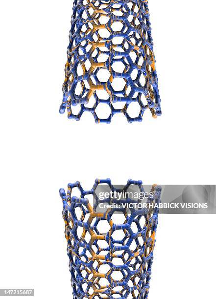 carbon nanotubes, artwork - interlocking shapes stock illustrations