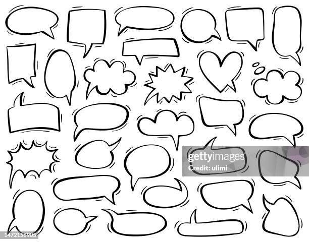stockillustraties, clipart, cartoons en iconen met speech bubbles - tekenen