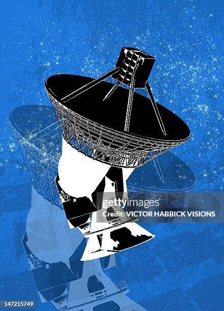 ground-based satellite, artwork - relay stock illustrations