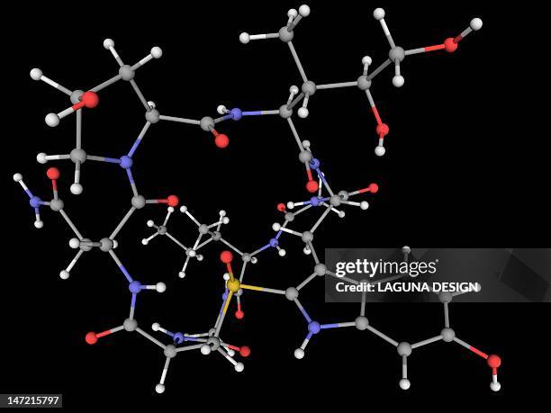 alpha-amanitin toxin molecule - toadstool stock illustrations