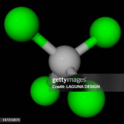 Carbon tetrachloride molecule Carbon tetrachloride molecule