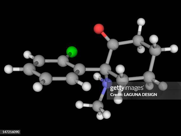 ketamine drug molecule - ketamine stock illustrations