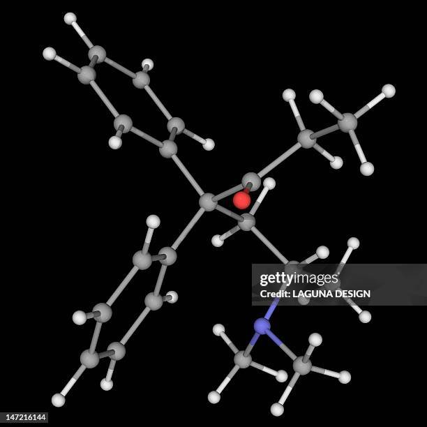 methadone drug molecule - methadone stock illustrations