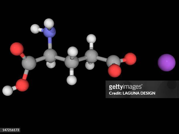 monosodium glutamate molecule - food additive stock-grafiken, -clipart, -cartoons und -symbole