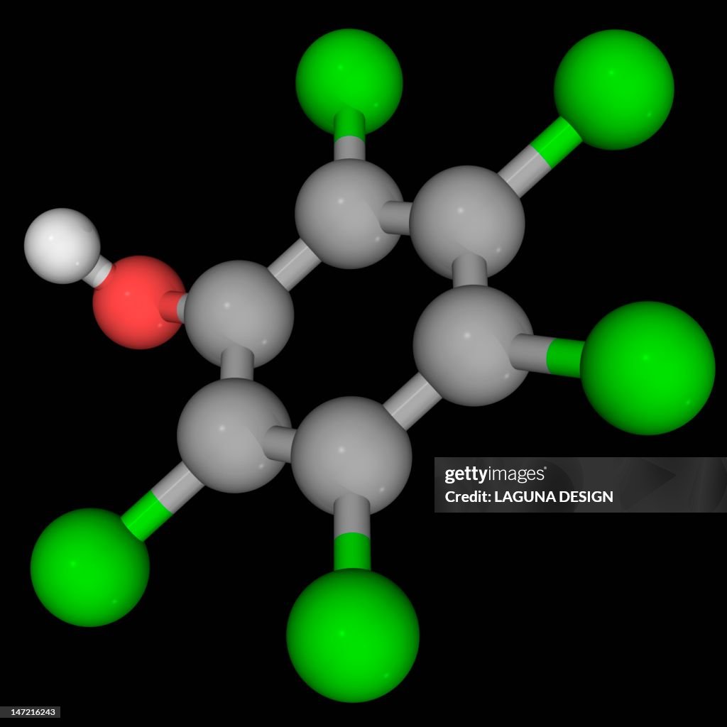 Pentachlorophenol molecule