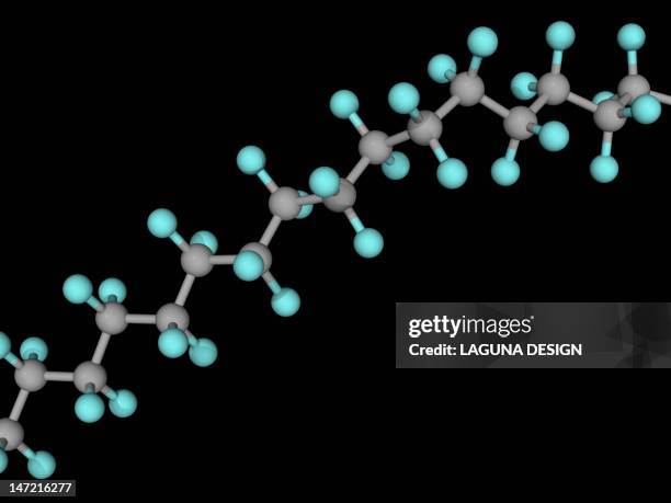 polytetrafluoroethylene (ptfe) molecule - polymer stock illustrations