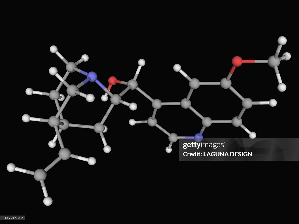 Quinine drug molecule