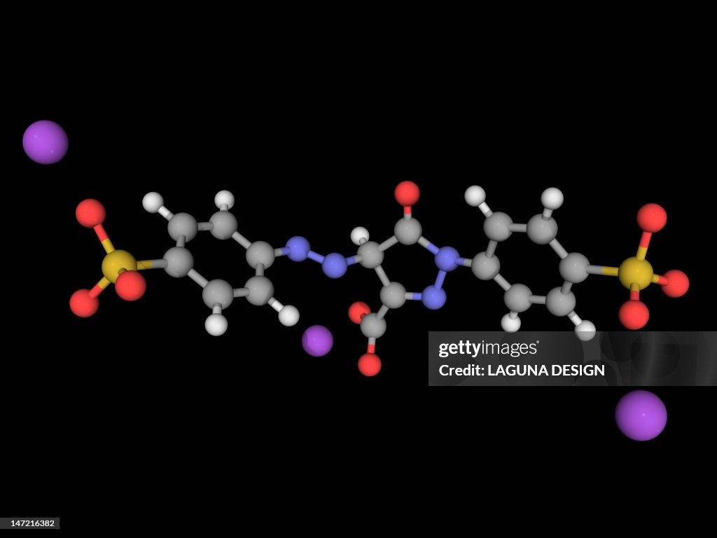Tartrazine molecule
