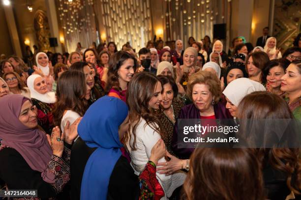 In this handout photo issued by The Royal Hashemite Court, Her Royal Highness Princess Iman attends the Henna party Her Majesty Queen Rania hosted to...