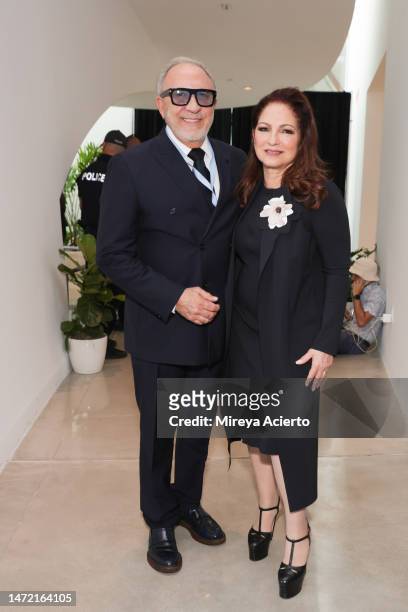 Emilio Estefan and Gloria Estefan attend the 2023 Aspen Ideas Climate Event at the New World Center on March 08, 2023 in Miami Beach, Florida.