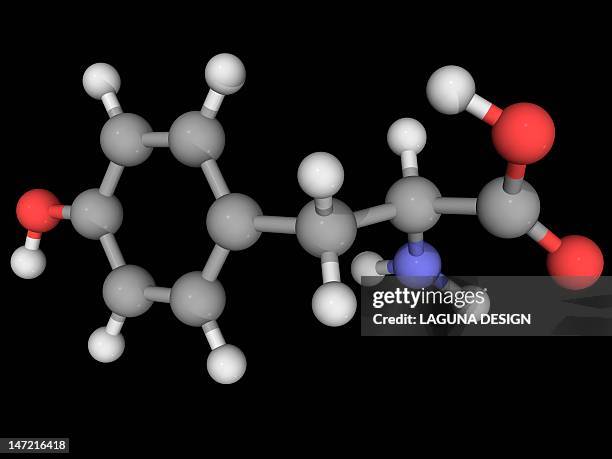 tyrosine molecule - tyrosine stock illustrations