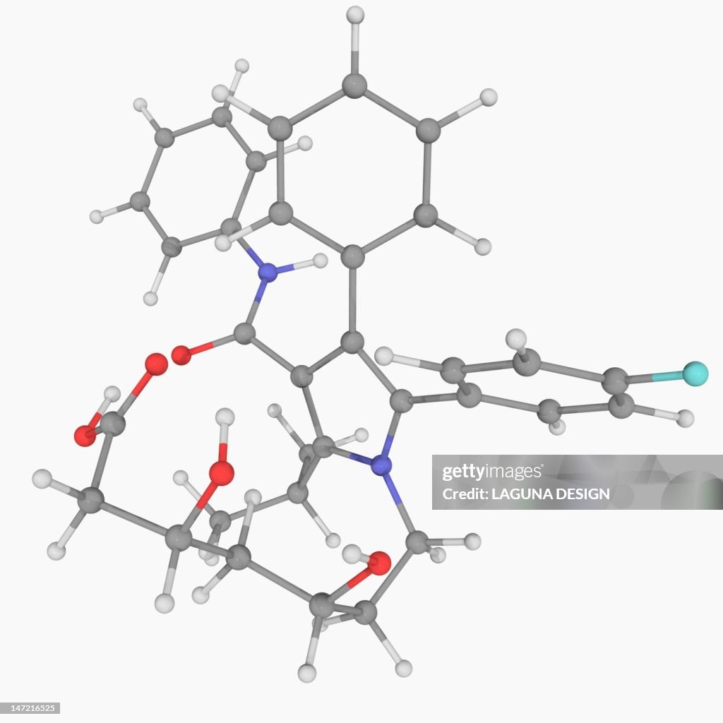 Atorvastatin drug molecule