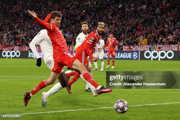 Eric Maxim Choupo-Moting of FC Bayern Munich scores the team's first goal, before being disallowed by VAR for offside during the UEFA Champions...