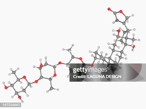 Digoxin drug molecule Digoxin drug molecule