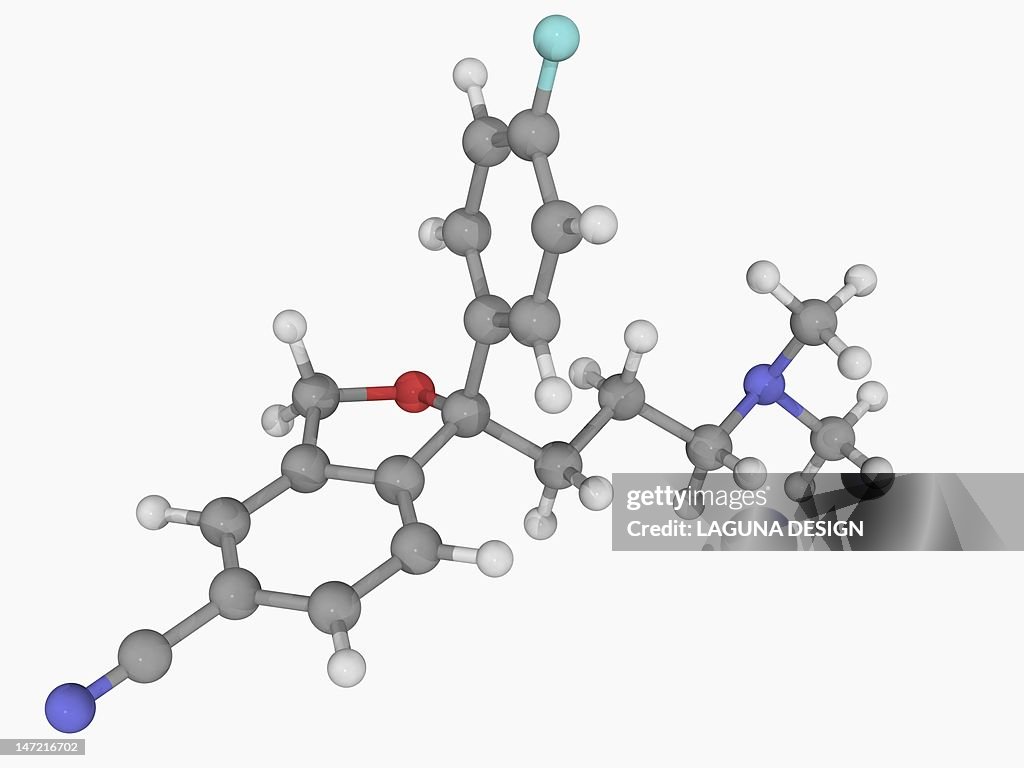 Escitalopram drug molecule