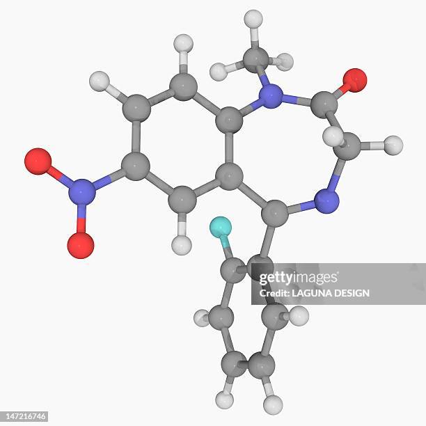 rohypnol drug molecule - rohypnol stock illustrations