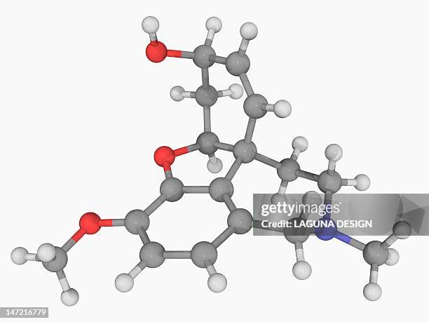 ilustrações, clipart, desenhos animados e ícones de galantamine drug molecule - mode