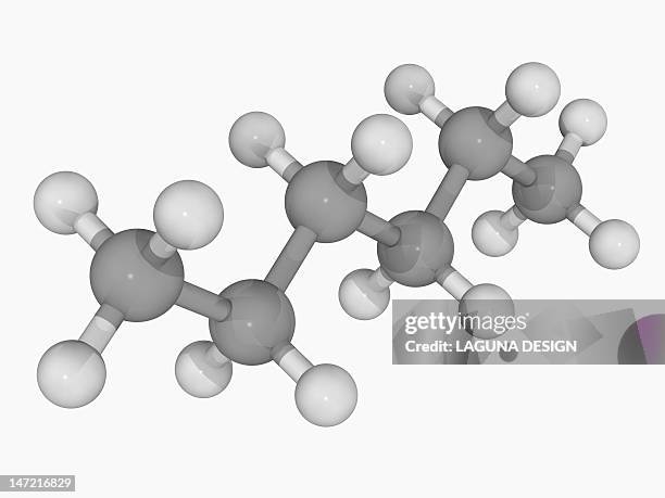 hexane molecule - hydrocarbon stock illustrations