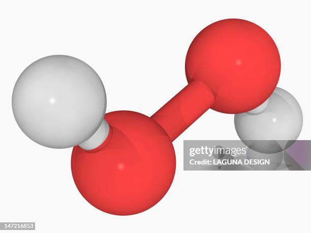 hydrogen peroxide molecule - hydrogen peroxide stock illustrations