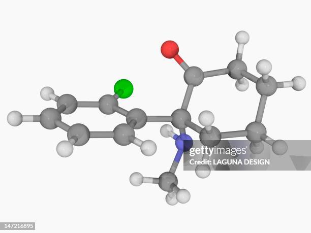 ketamine drug molecule - ketamine stock illustrations