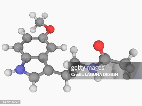 Melatonin molecule Melatonin molecule