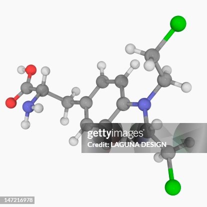 Melphalan drug molecule Melphalan drug molecule