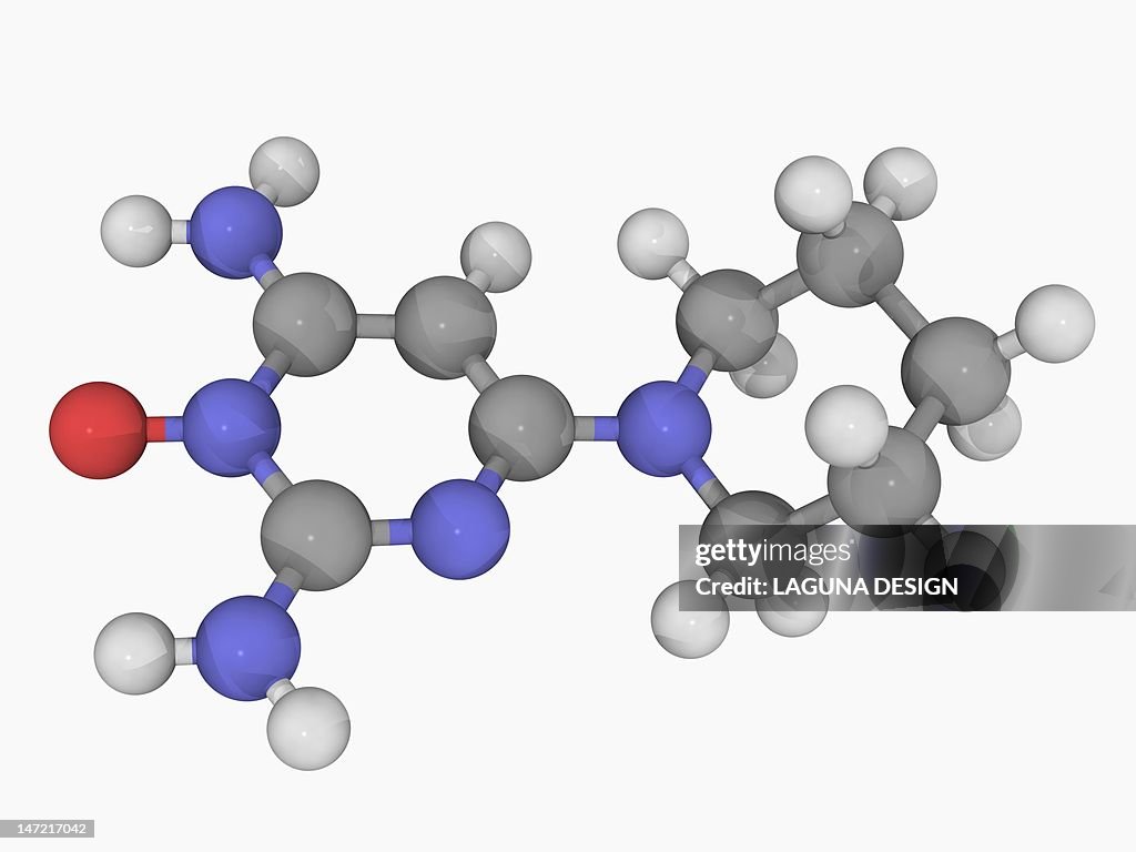 Minoxidil drug molecule