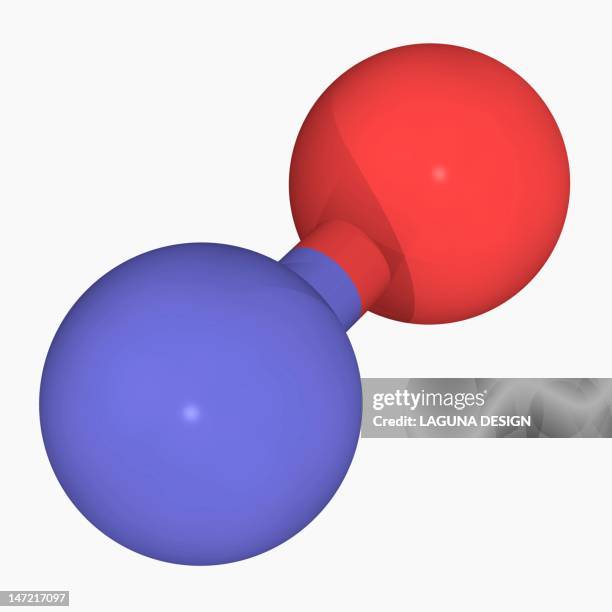 nitrogen monoxide molecule - nitric oxide stock illustrations