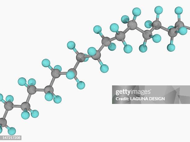 polytetrafluoroethylene (ptfe) molecule - polymer stock illustrations