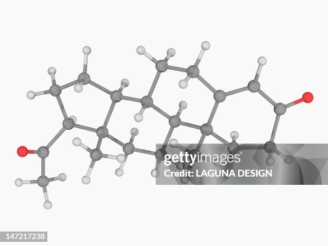Progesterone hormone molecule Progesterone hormone molecule