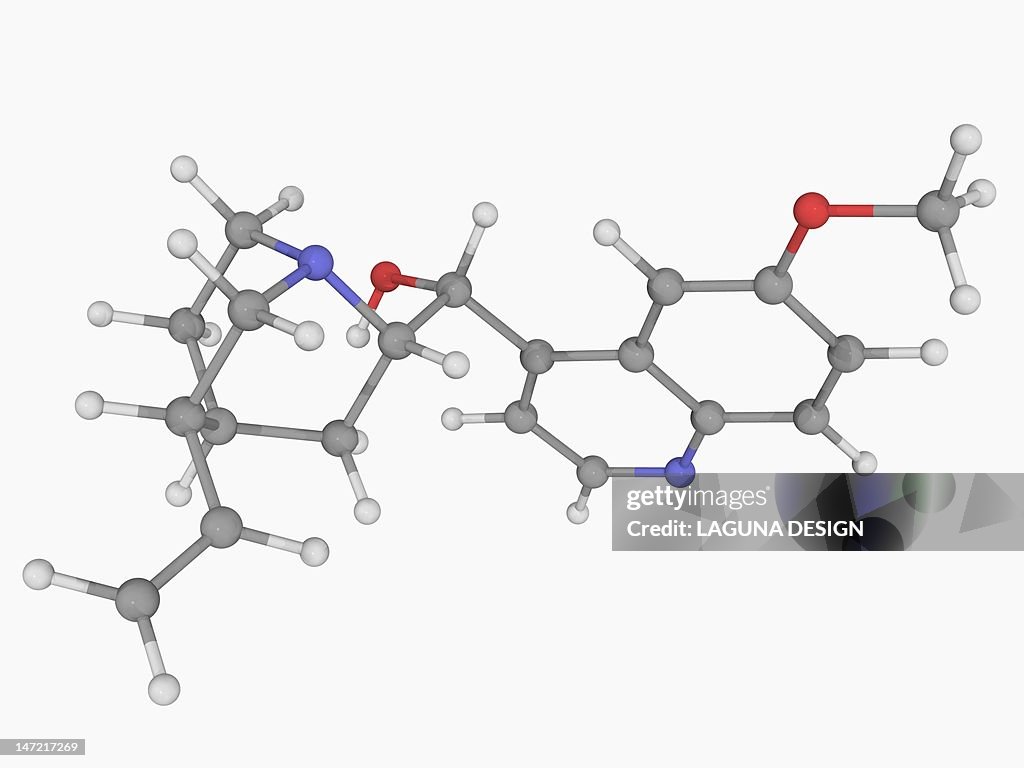 Quinine drug molecule