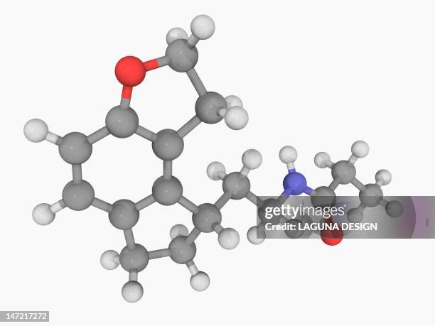 ramelteon drug molecule - melatonin stock illustrations